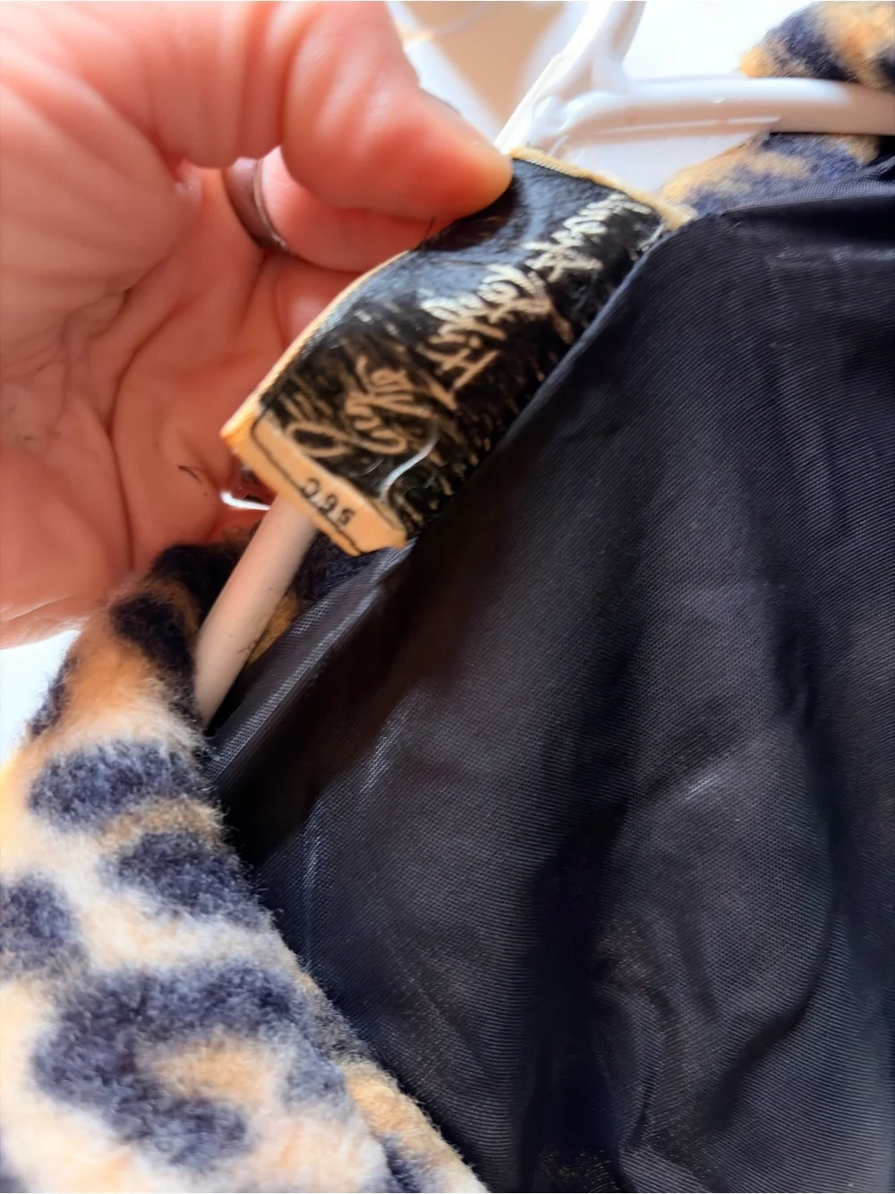 Saks Fifth Avenue Leopard-Print Teddy Jacket in Brown and Black
